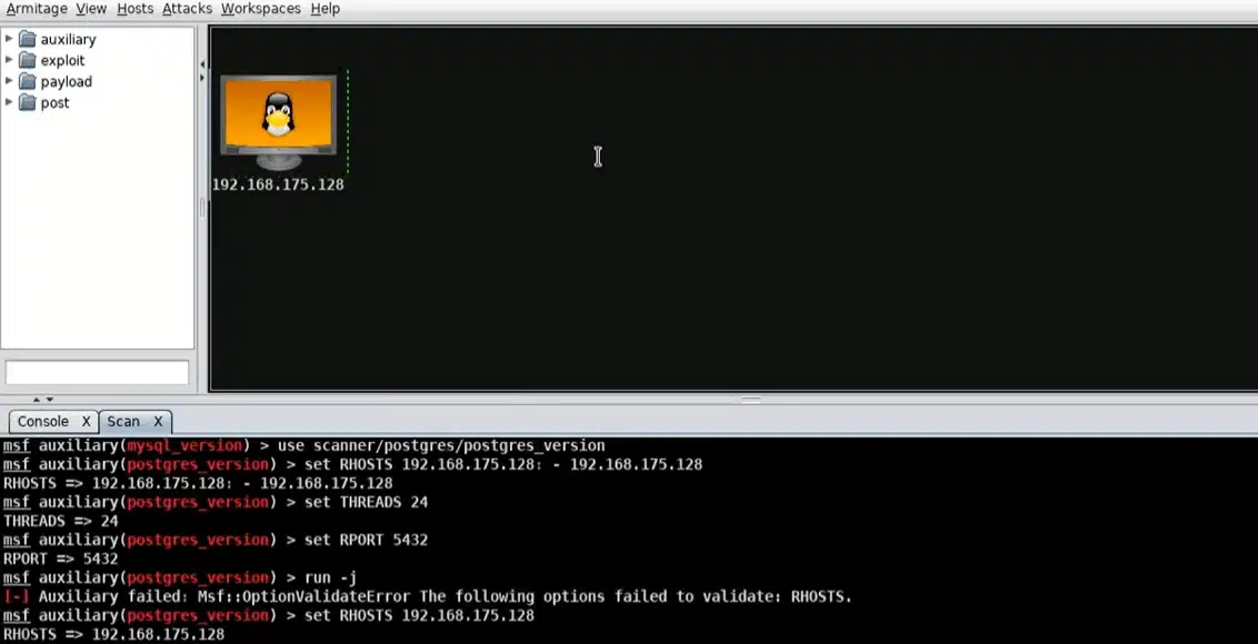 logiciel armitage kali linux