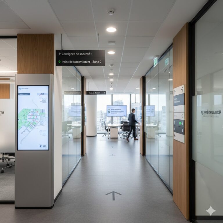 Signalétique interne : le premier outil pour optimiser l’accueil et la productivité en entreprise